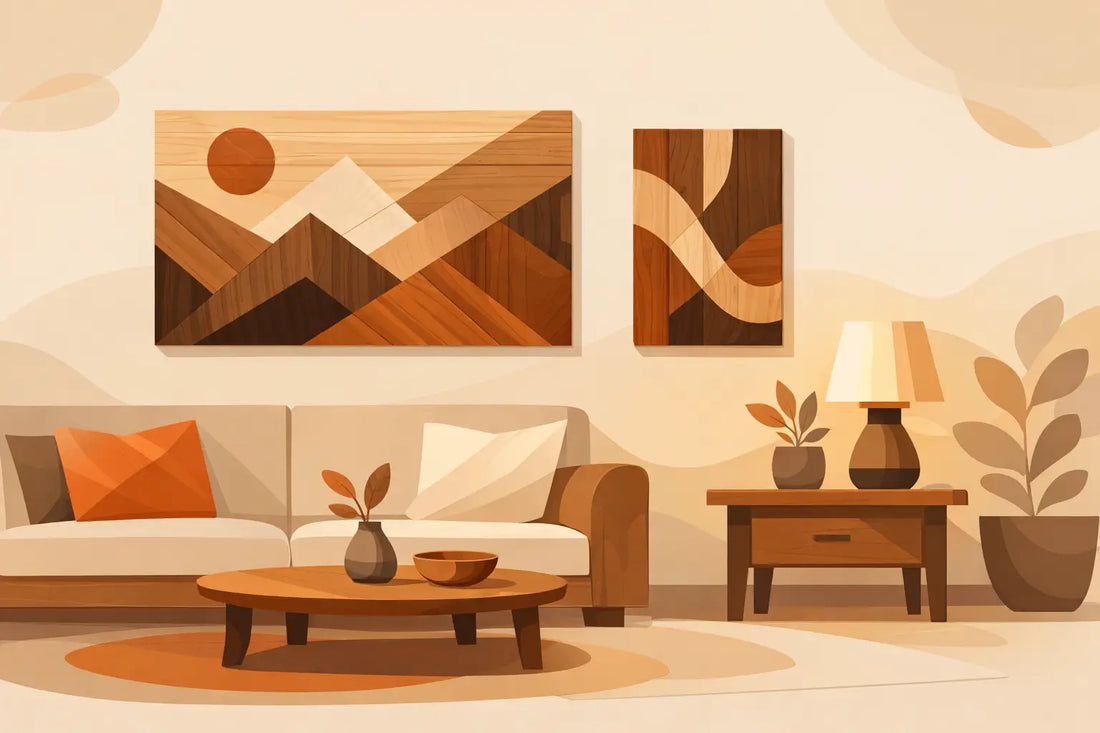 How handcrafted wood wall art warms a room