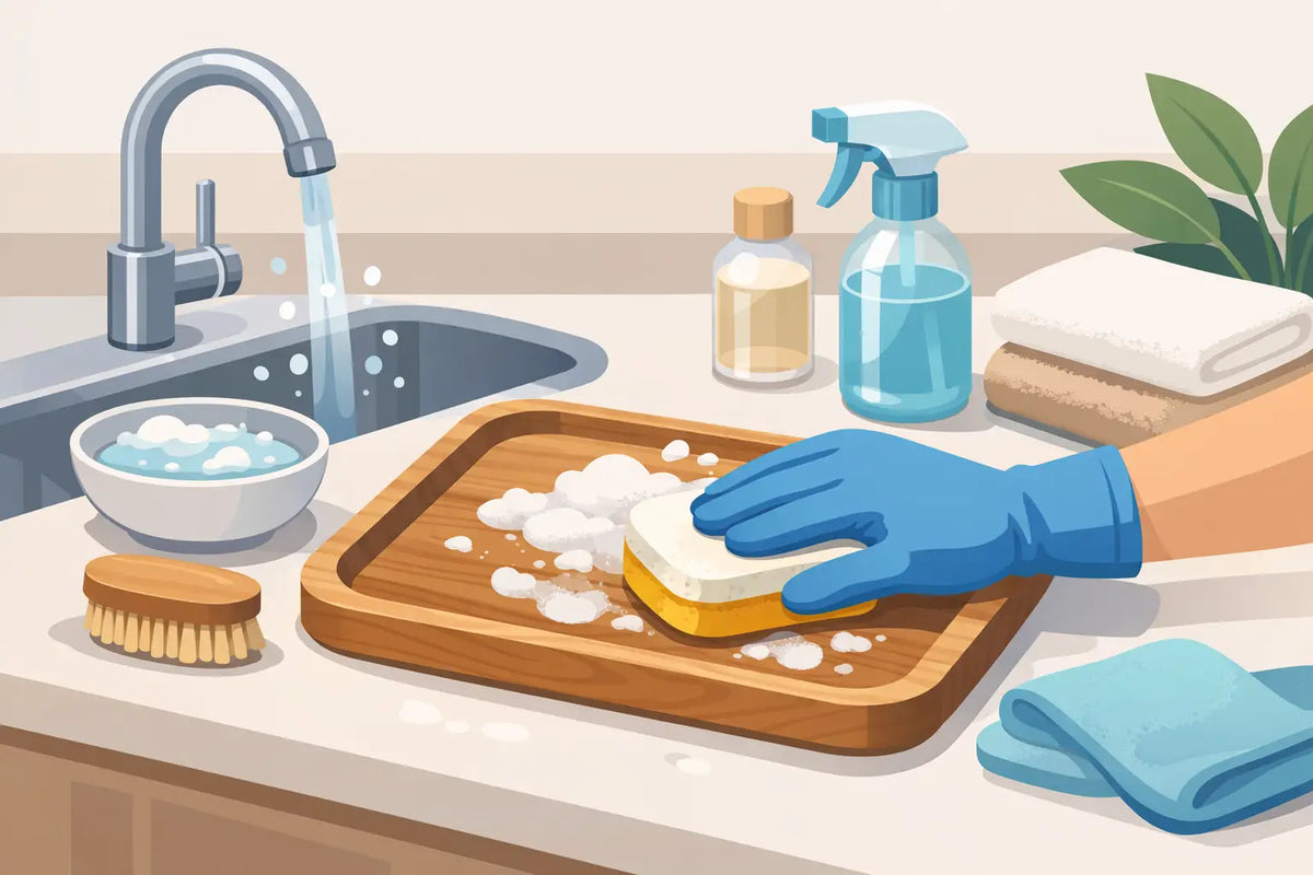 How to Clean Wooden Trays Without Drying Them