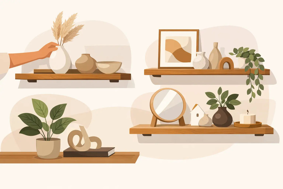How to Style Wooden Shelves Beautifully