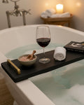 Rustic Solid Wood Bathtub Tray | Wooden Bath Caddy