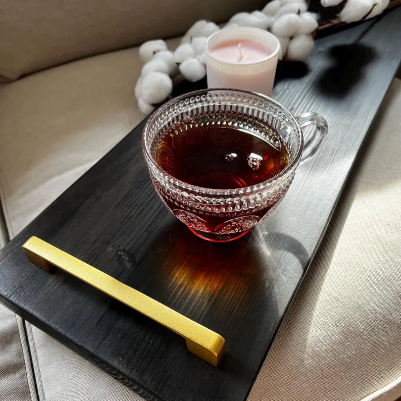 Handmade Wooden Tray – Custom Length | Sofa Tray | Breakfast Tray | Solid Wood image 9