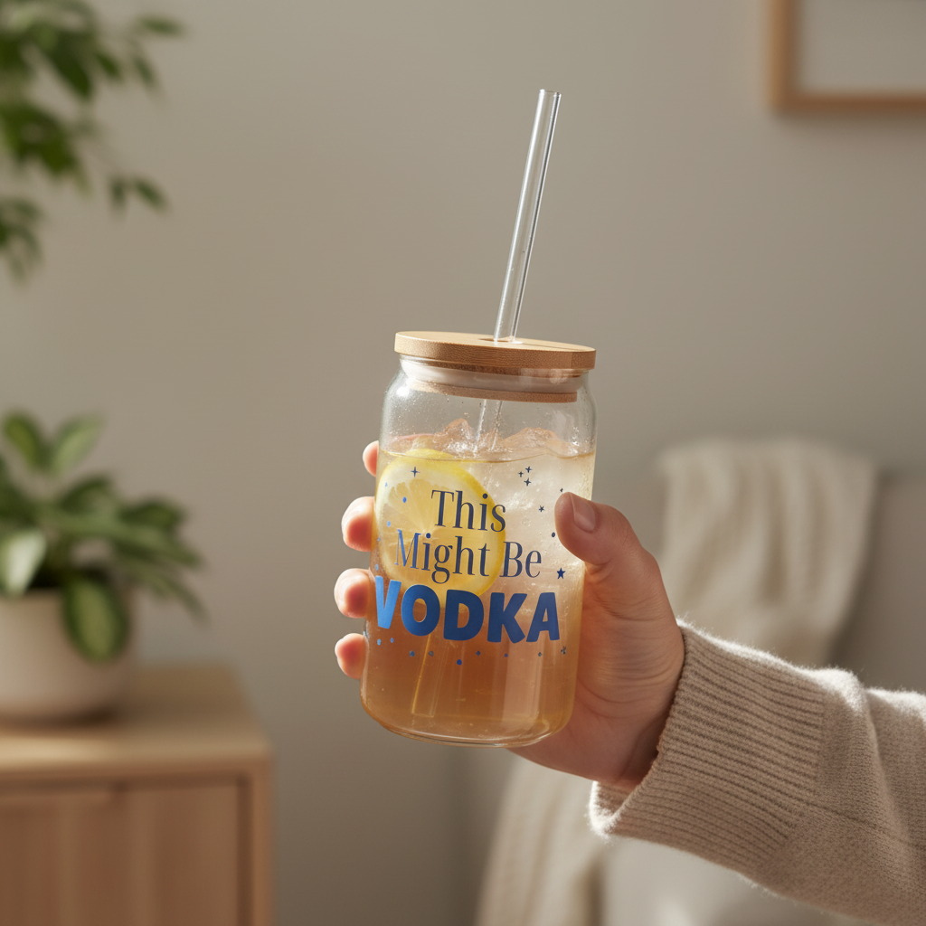 Funny Vodka Glass Tumbler “This Might Be Vodka”