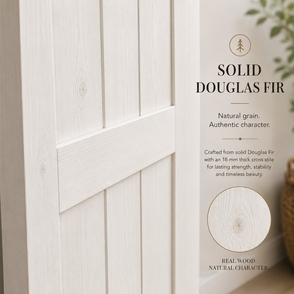 Double Barn Door | Custom Handmade Douglas Fir Sliding Doors | Made to Measure