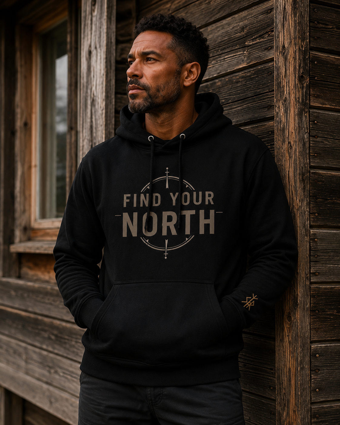 Find Your North Compass Hoodie | Minimalist Outdoor Adventure Apparel