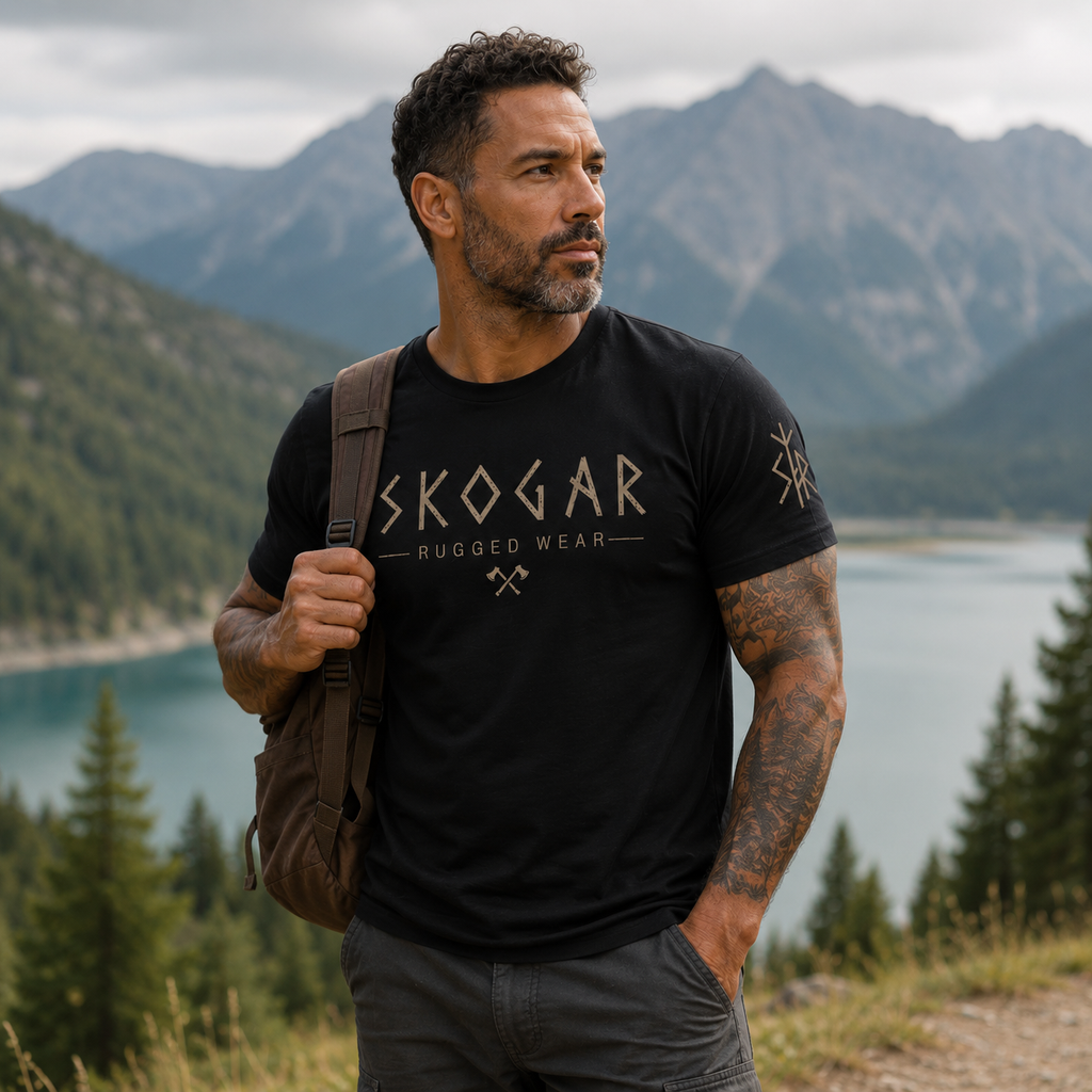 Men's SKOGAR Graphic T-Shirt, Nordic Inspired Outdoor Adventure Tee