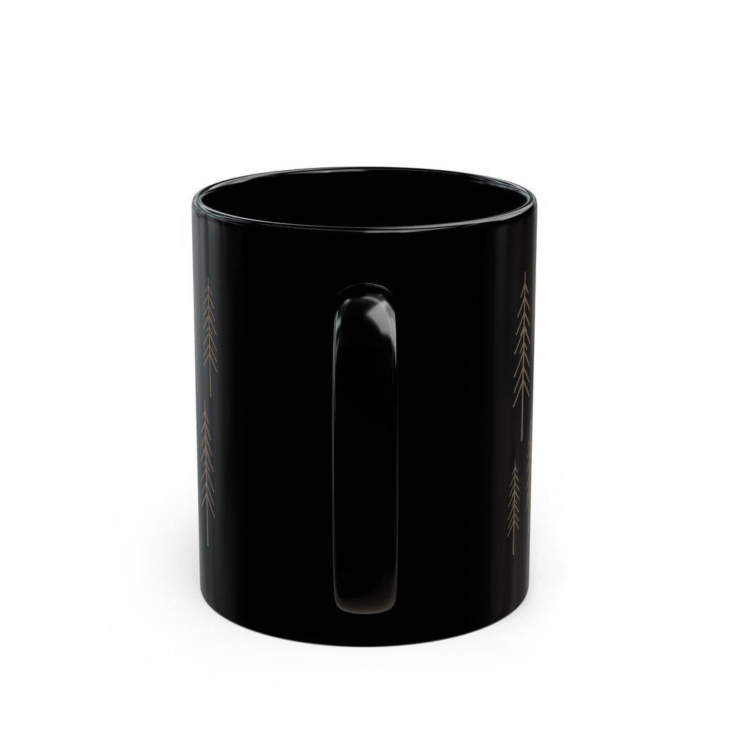 Black Coffee Mug | Forest Cup | Nature Lover | 325ml SKOGAR Woodland