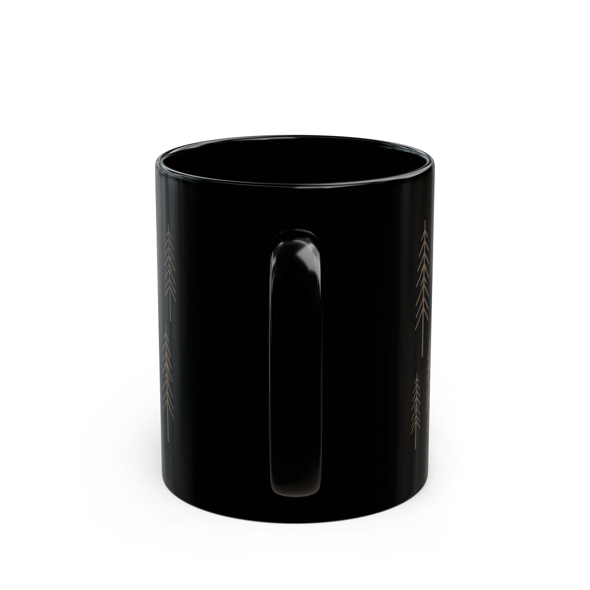 Black Coffee Mug | Forest Cup | Nature Lover | 325ml SKOGAR Woodland