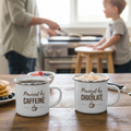 Powered by Caffeine Dad Mug – Funny Camping Mug for Dad