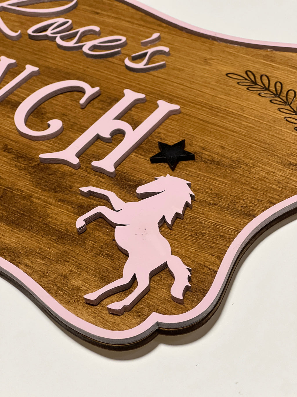 Personalised Children's Ranch Name Sign | Custom Wooden Wall Décor for Kids image 11