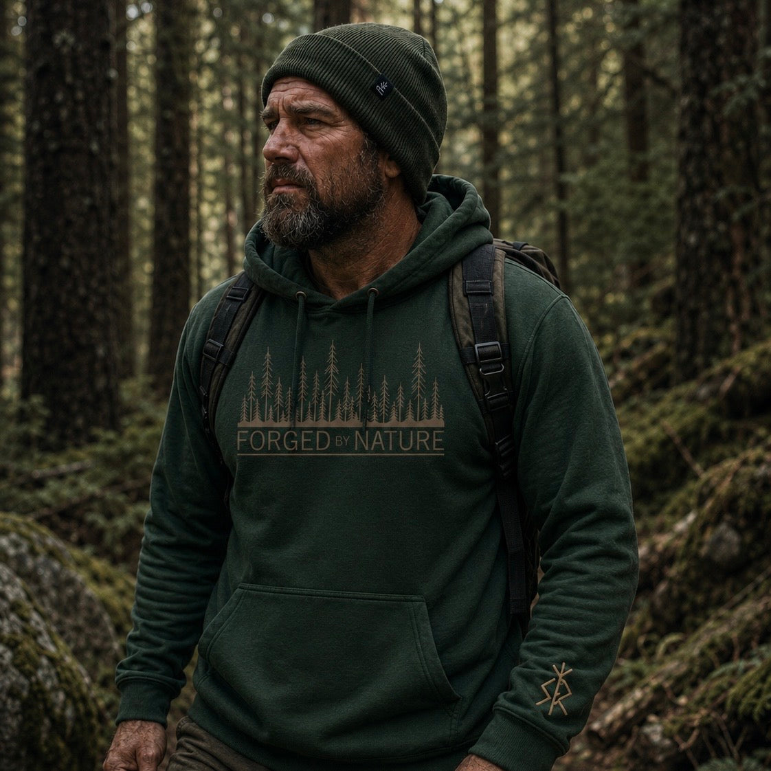 Forest Hoodie – Nordic Outdoor Hoodie | Fleece-Lined Cotton Hoodie | Hiking Hoodie | Camping Sweatshirt