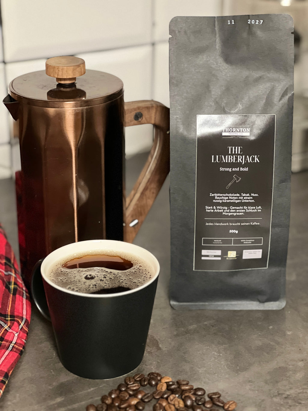 The Lumberjack Coffee | Bold & Smoky German Whole Bean Coffee | Dark Roast image 2