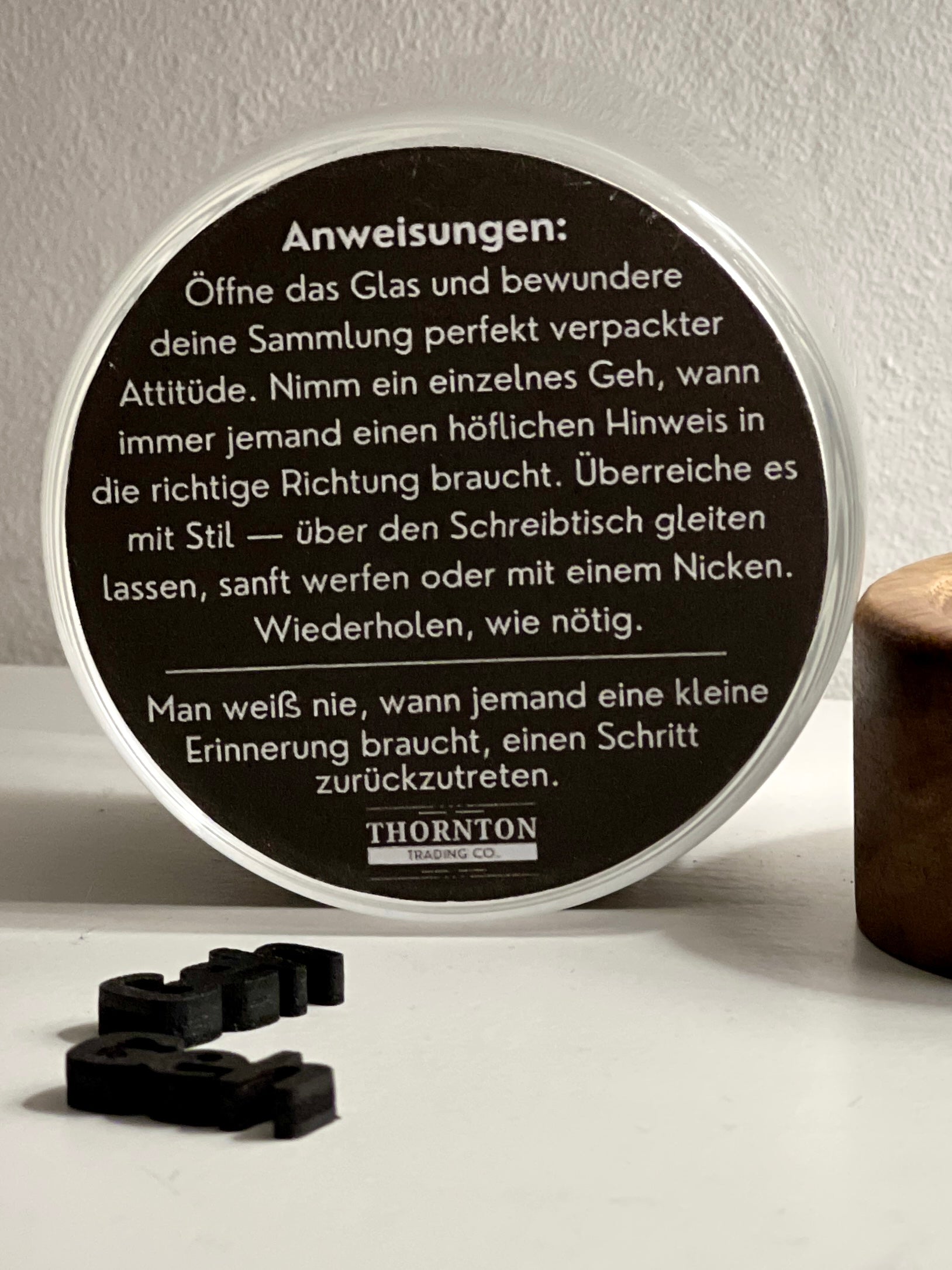 My Little Jar of “GEH (Weg) to Give” | Funny Desk Gift | Laser Cut Wooden Tokens image 5
