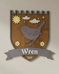 Personalised Wren Wall Crest | Woodland Nursery Décor