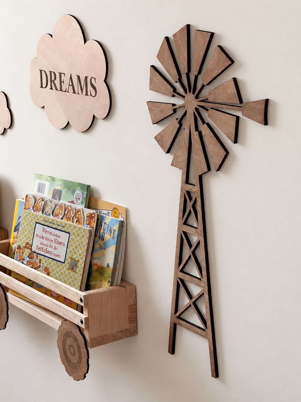Personalized Tractor Nursery Bookshelf Set
