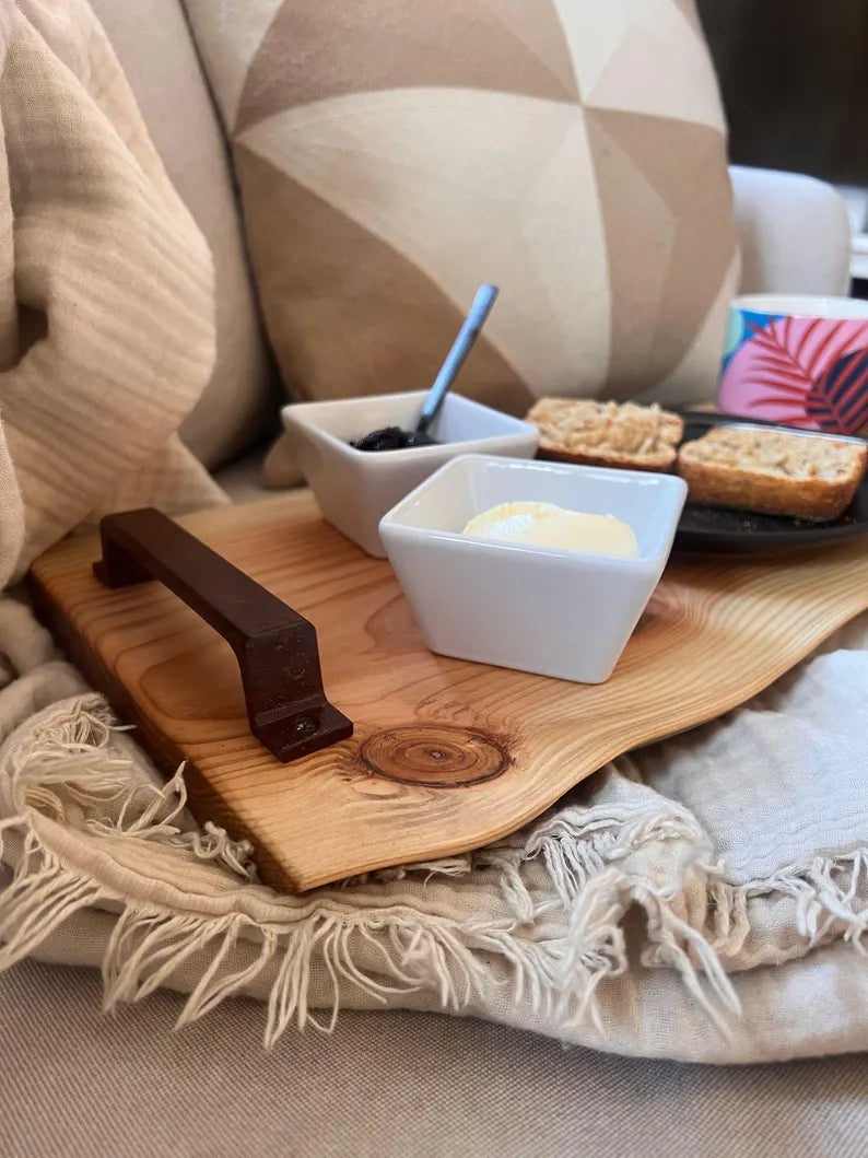 Handmade Wooden Tray – Custom Length | Sofa Tray | Breakfast Tray | Solid Wood image 6