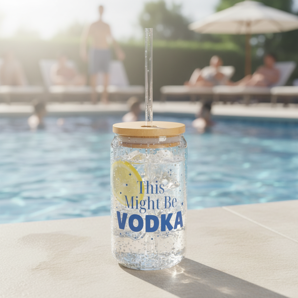 Funny Vodka Glass Tumbler “This Might Be Vodka”
