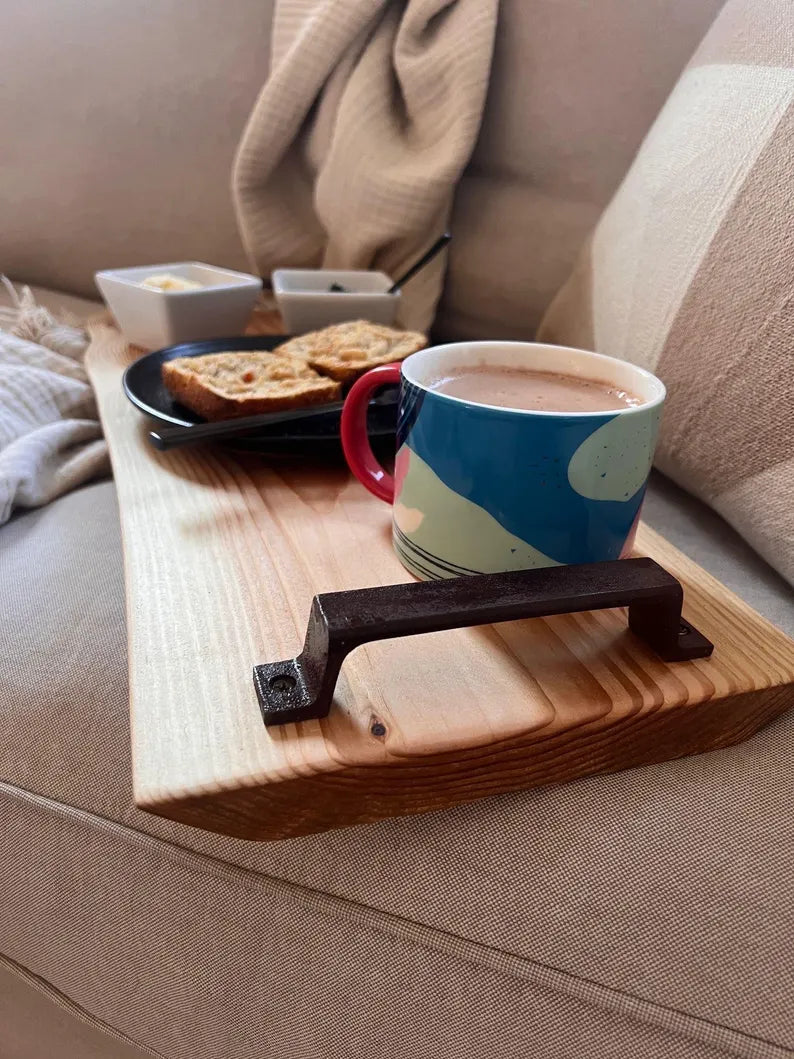 Handmade Wooden Tray – Custom Length | Sofa Tray | Breakfast Tray | Solid Wood image 5