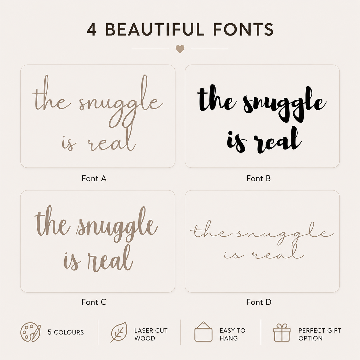 The Snuggle Is Real Wooden Nursery Wall Décor | Baby Room Wall Sign | Wooden Script Wall Art | Nursery Decoration