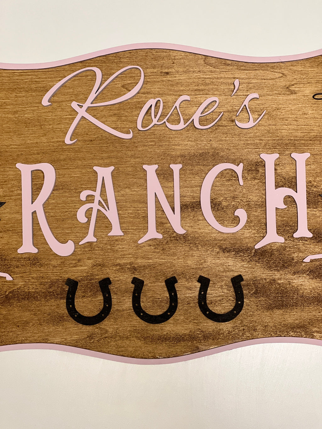 Personalised Children's Ranch Name Sign | Custom Wooden Wall Décor for Kids image 9