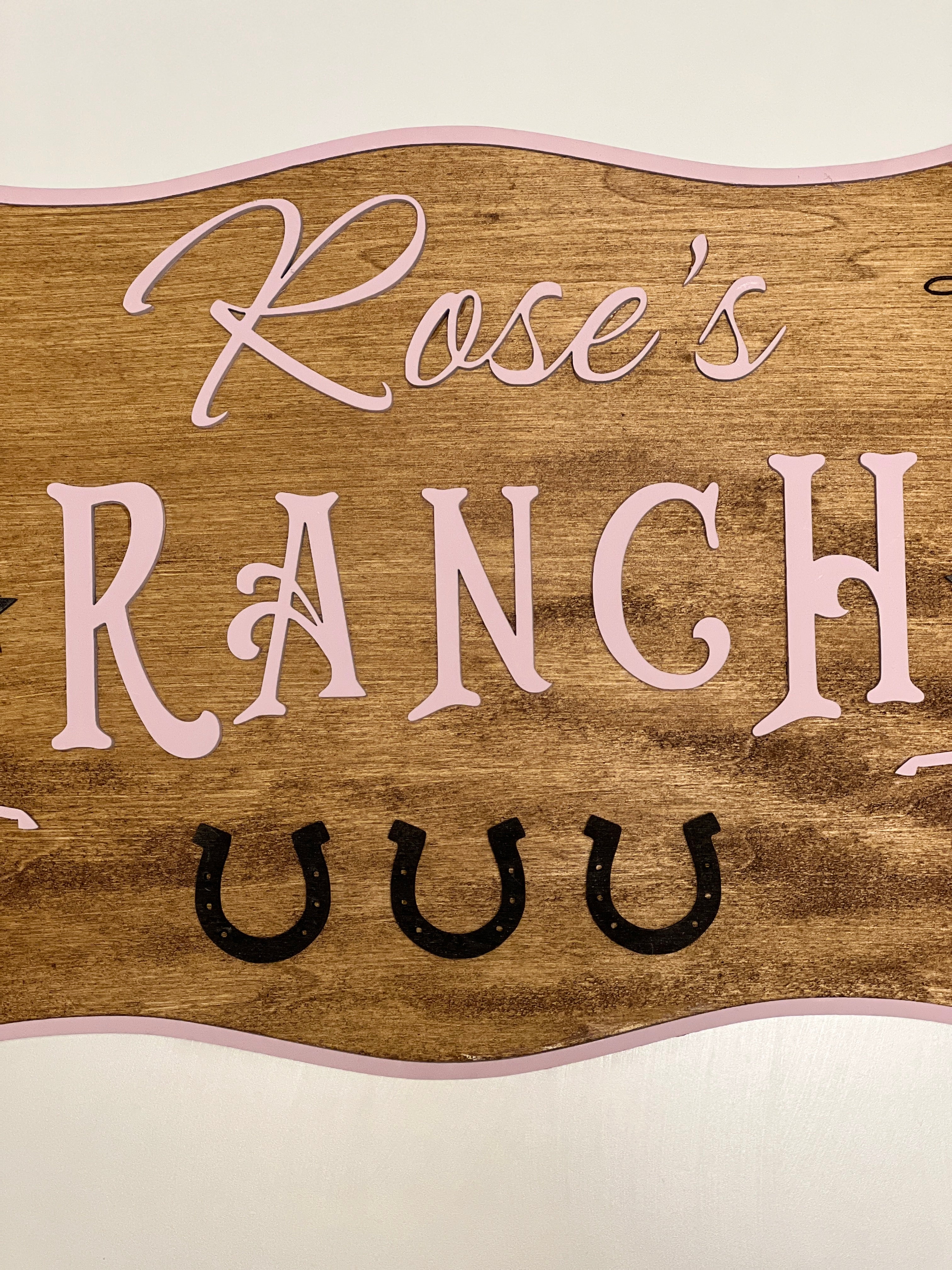 Personalised Children's Ranch Name Sign | Custom Wooden Wall Décor for Kids image 9