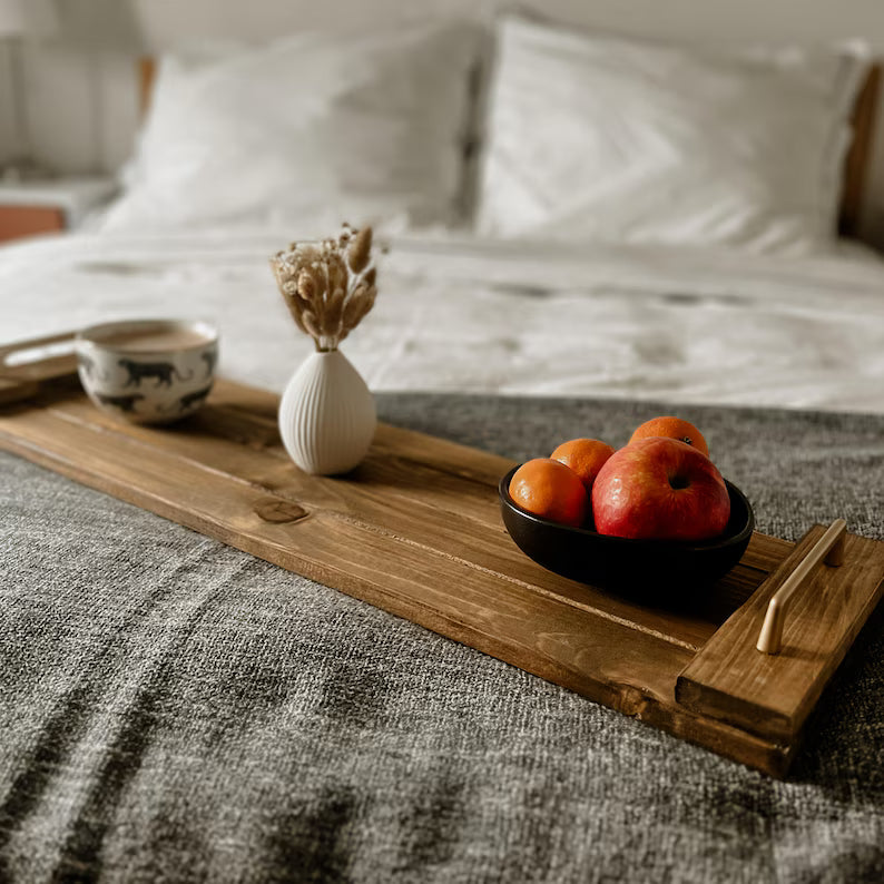 Handcrafted Rustic-Style Wood Plank Bath Caddy image 3