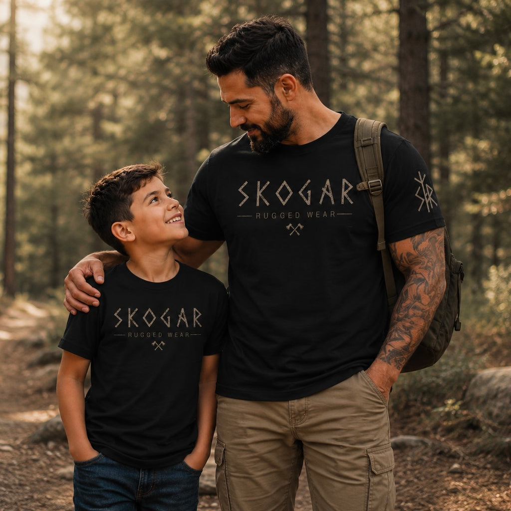 Kids Organic Cotton T-Shirt | Nordic Outdoor Shirt for Children | Forest Adventure Tee