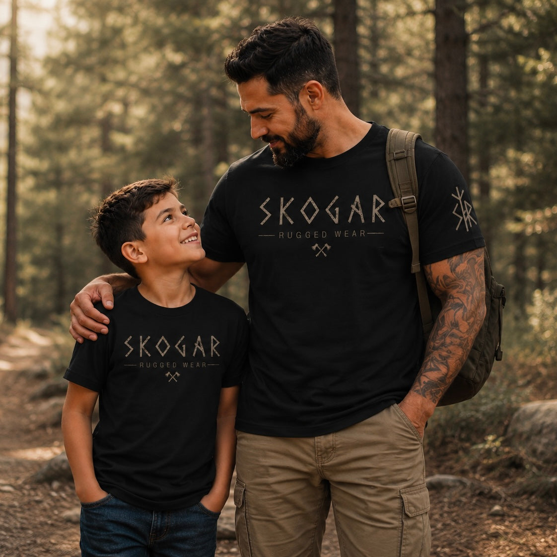 Kids Organic Cotton T-Shirt | Nordic Outdoor Shirt for Children | Forest Adventure Tee