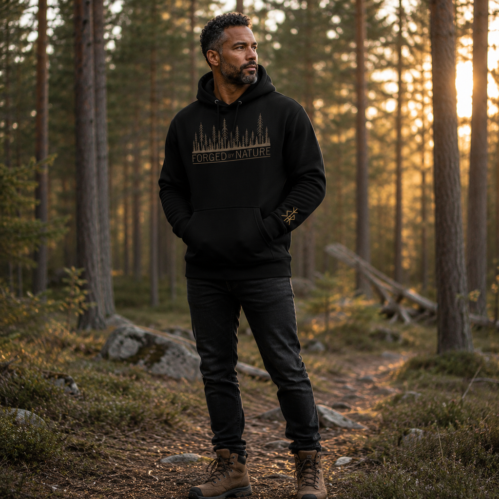 Forest Hoodie – Nordic Outdoor Hoodie | Fleece-Lined Cotton Hoodie | Hiking Hoodie | Camping Sweatshirt