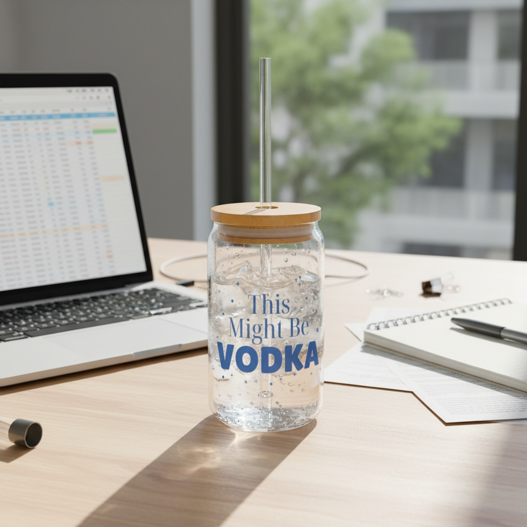 Funny Vodka Glass Tumbler “This Might Be Vodka”
