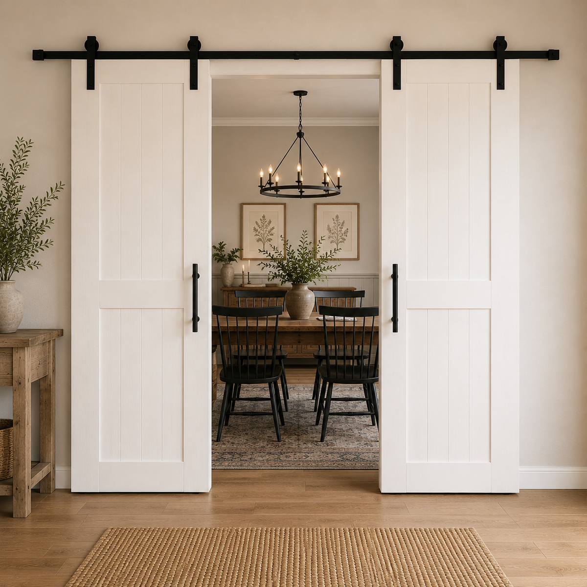 Double Barn Door | Custom Handmade Douglas Fir Sliding Doors | Made to Measure