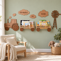 Personalized Tractor Nursery Bookshelf Set