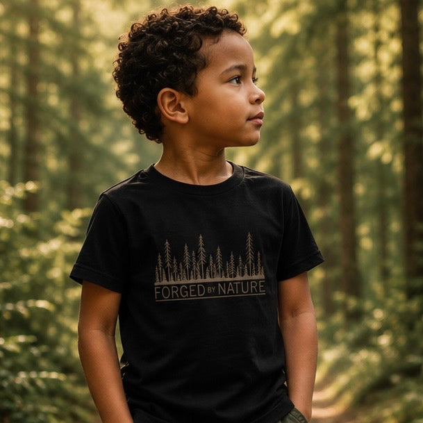 Organic Kids Hiking T-Shirt | Forged by Nature | Matching Dad & Kid Adventure Tee