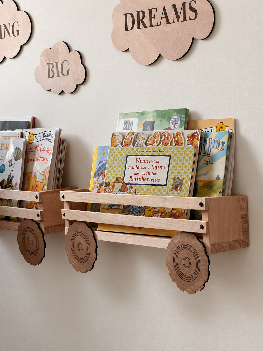 Personalized Tractor Nursery Bookshelf Set