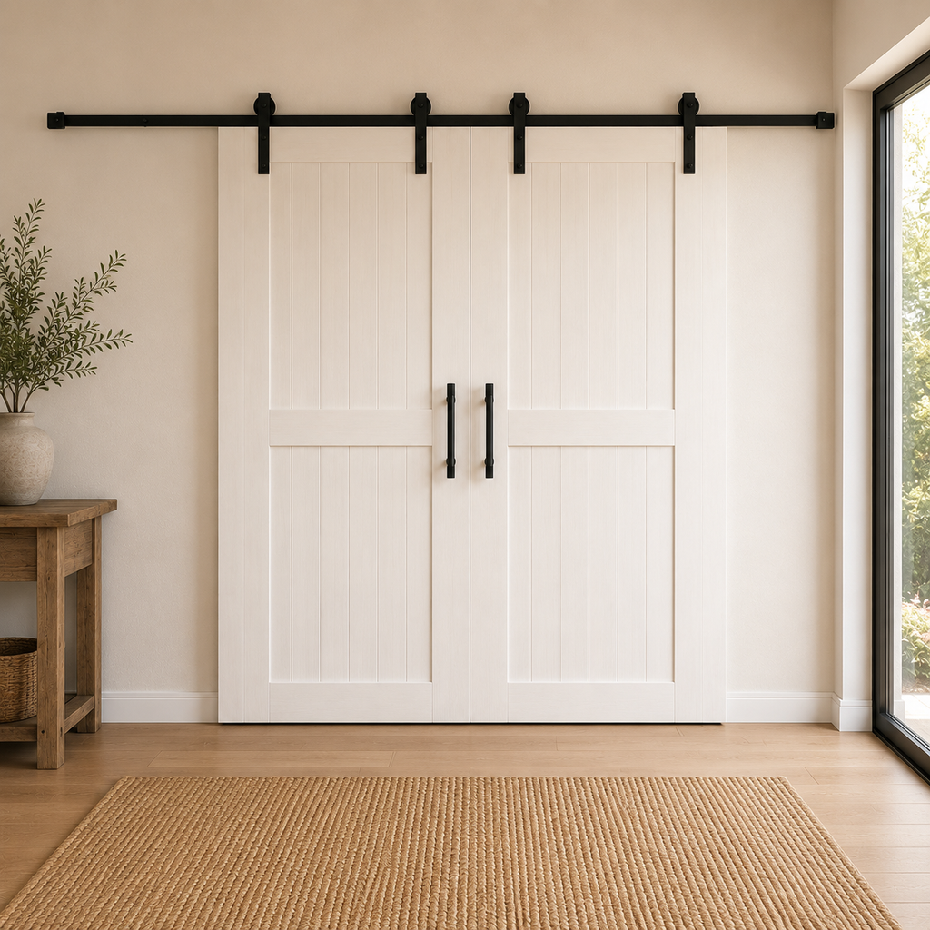 Double Barn Door | Custom Handmade Douglas Fir Sliding Doors | Made to Measure