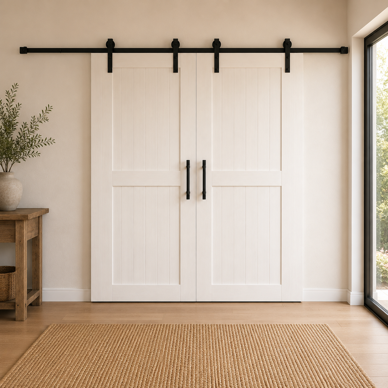 Double Barn Door | Custom Handmade Douglas Fir Sliding Doors | Made to Measure