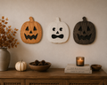 Halloween Pumpkin Décor – Wooden Jack O Lantern Rustic Halloween Wall & Shelf Décor