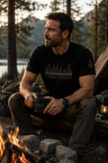 Nordic Forest T-Shirt for Men | Outdoor Graphic Tee | Nature Inspired Shirt | Wilderness Clothing | Scandinavian Style | Forged by Nature