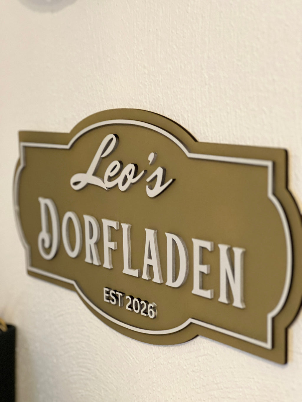 Personalised Wooden “Dorfladen” Sign for Children | Custom Play Shop Wall Sign image 8
