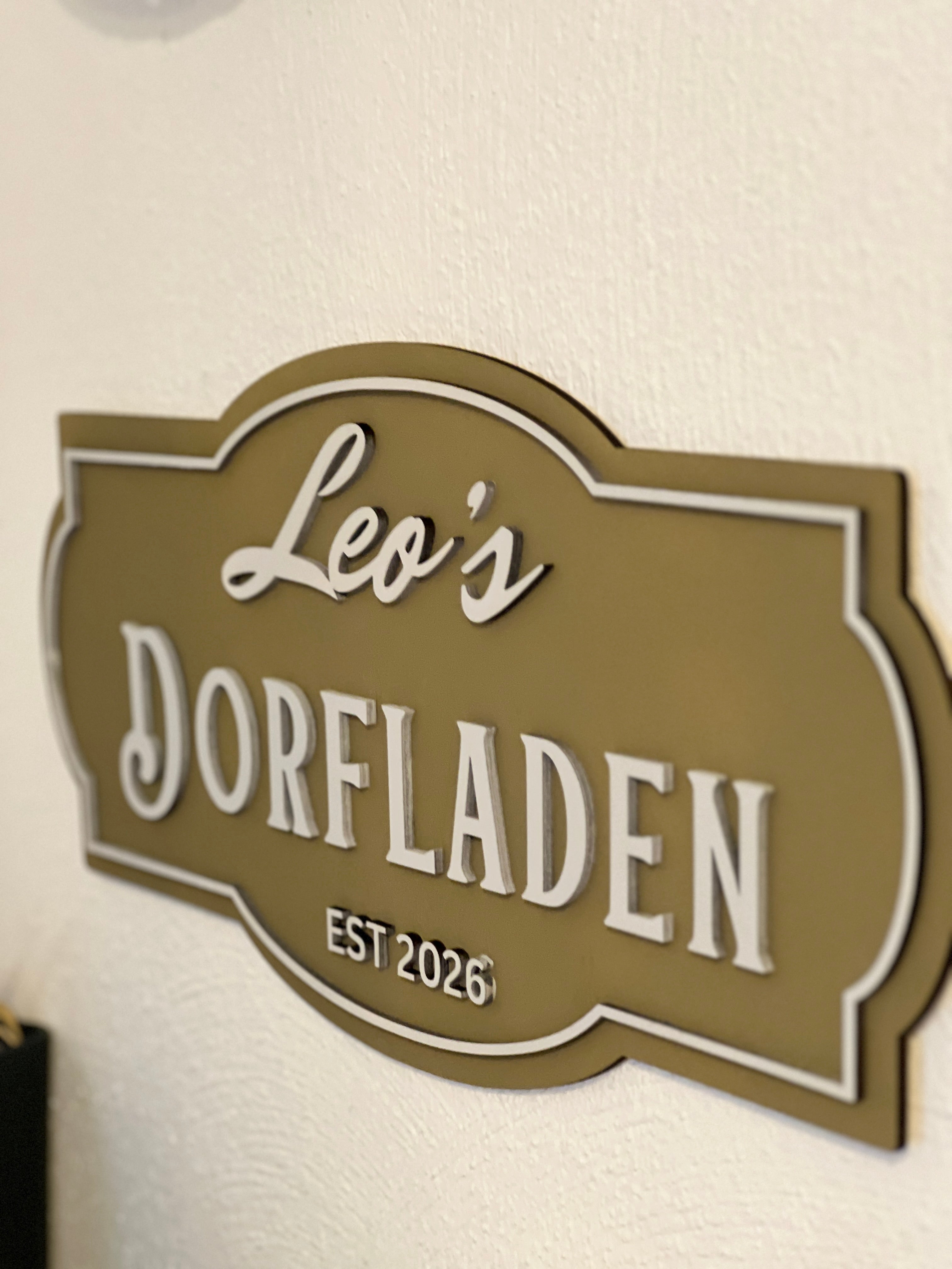 Personalised Wooden “Dorfladen” Sign for Children | Custom Play Shop Wall Sign image 8