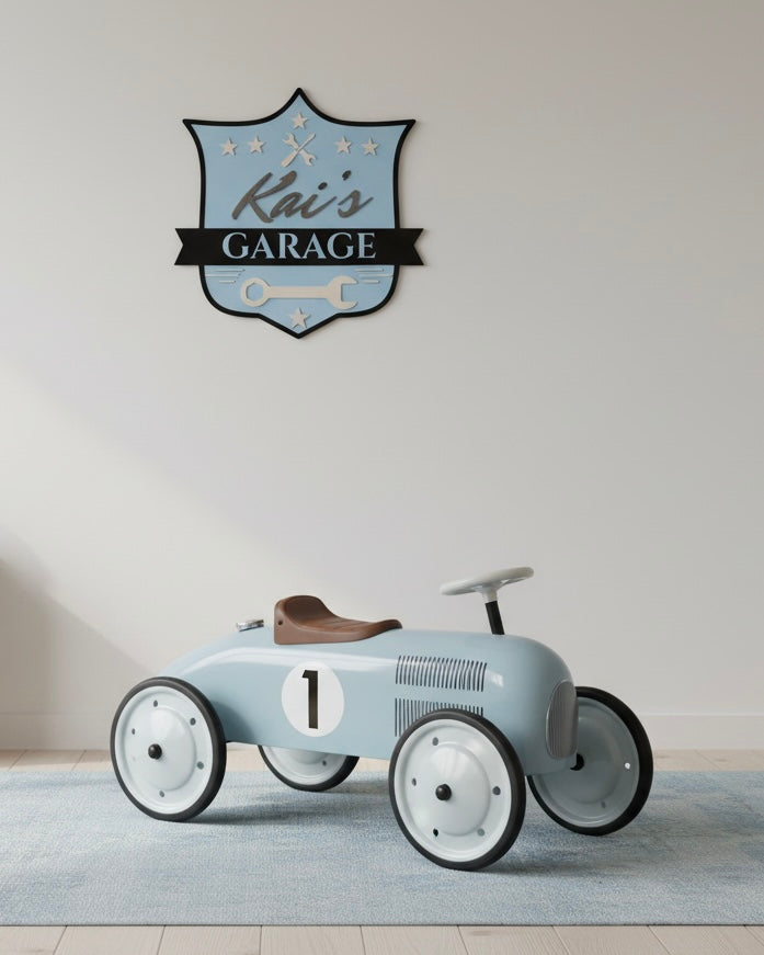 Personalised Wooden Garage Sign for Boys or Girls Room image 7