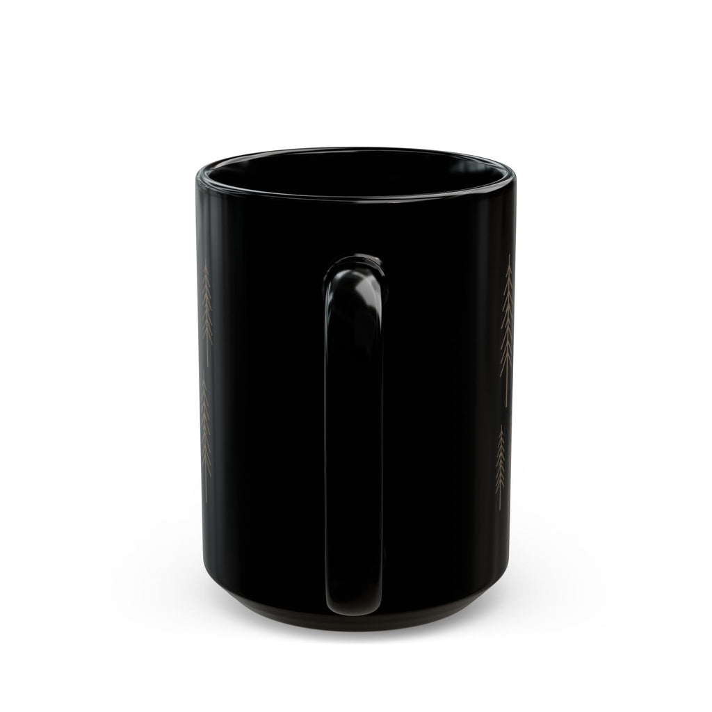 Black Coffee Mug | Forest Cup | Nature Lover | 325ml SKOGAR Woodland