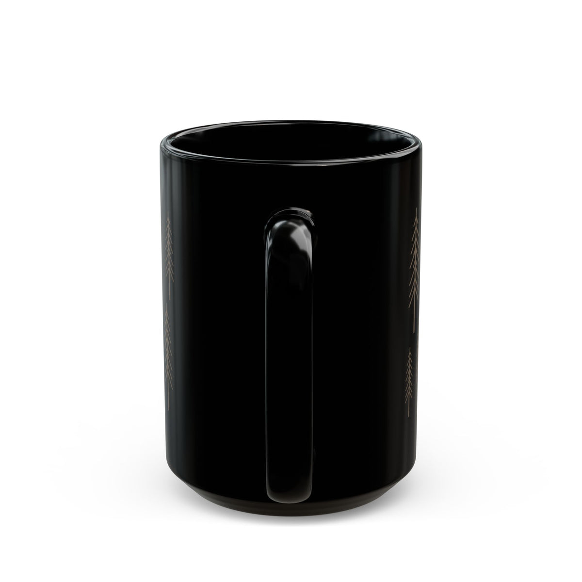 Black Coffee Mug | Forest Cup | Nature Lover | 325ml SKOGAR Woodland