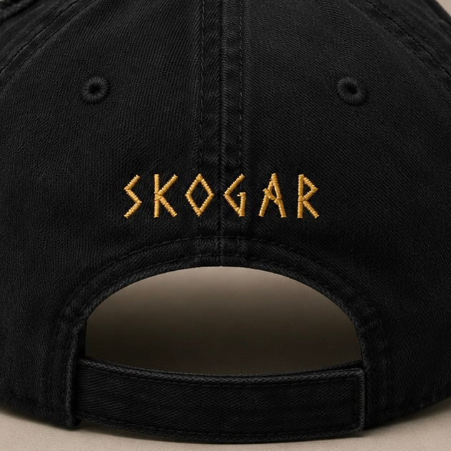 SKOGAR Distressed Dad Hat | Embroidered Outdoor Adventure Cap