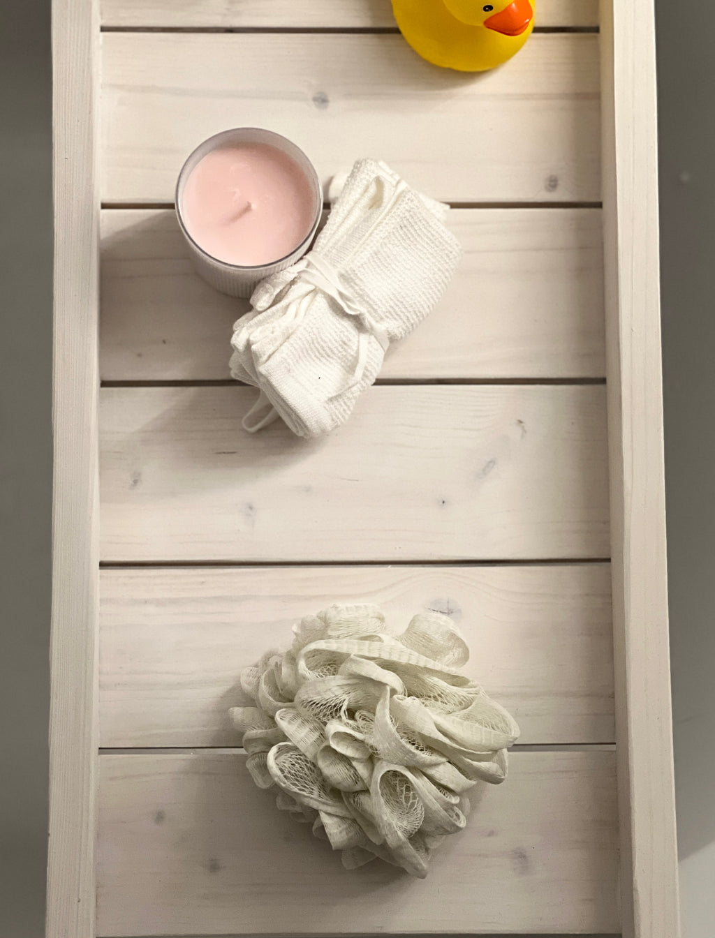 Handcrafted Rustic Wooden Slat Bath Caddy - Inset Base and Raised Sides image 10