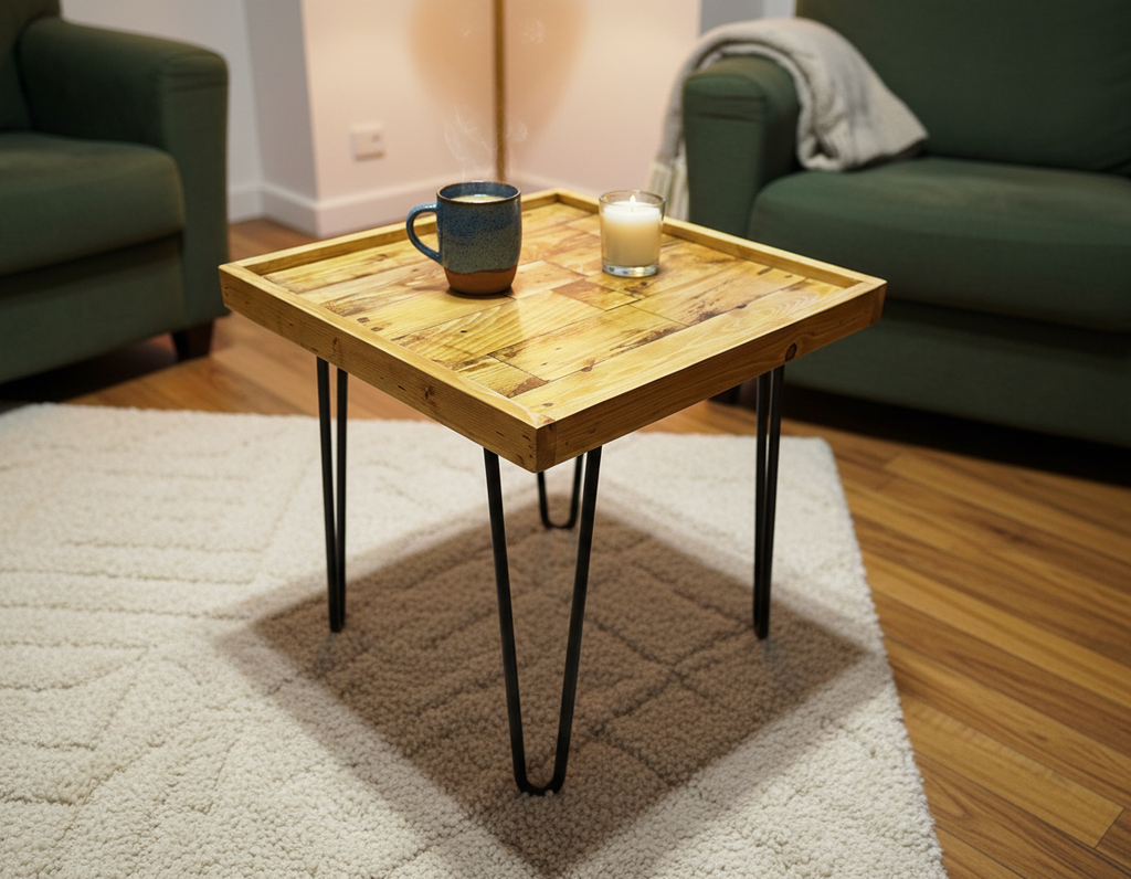 Rustic Reclaimed Wood Coffee Table – Pallet Wood Side Table