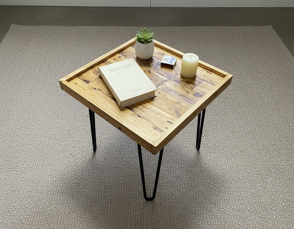 Rustic Reclaimed Wood Coffee Table – Pallet Wood Side Table