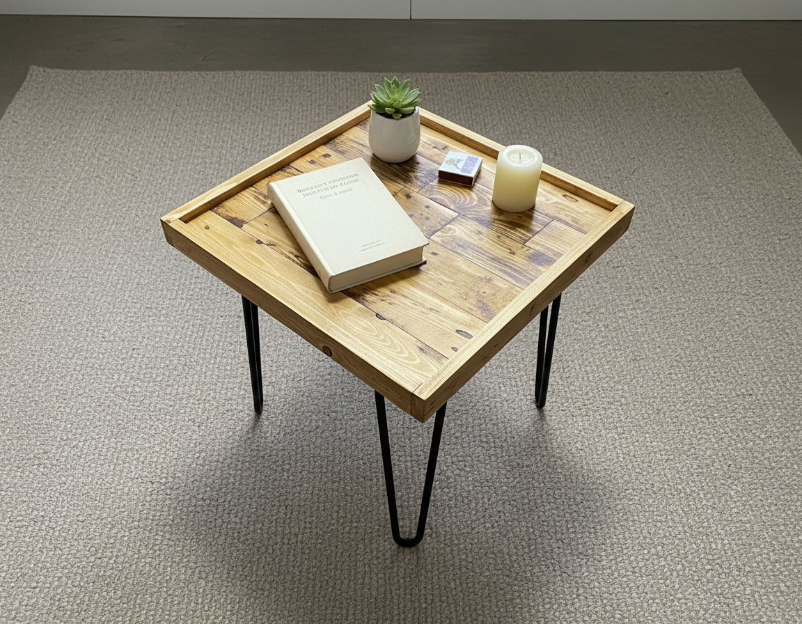 Rustic Reclaimed Wood Coffee Table – Pallet Wood Side Table