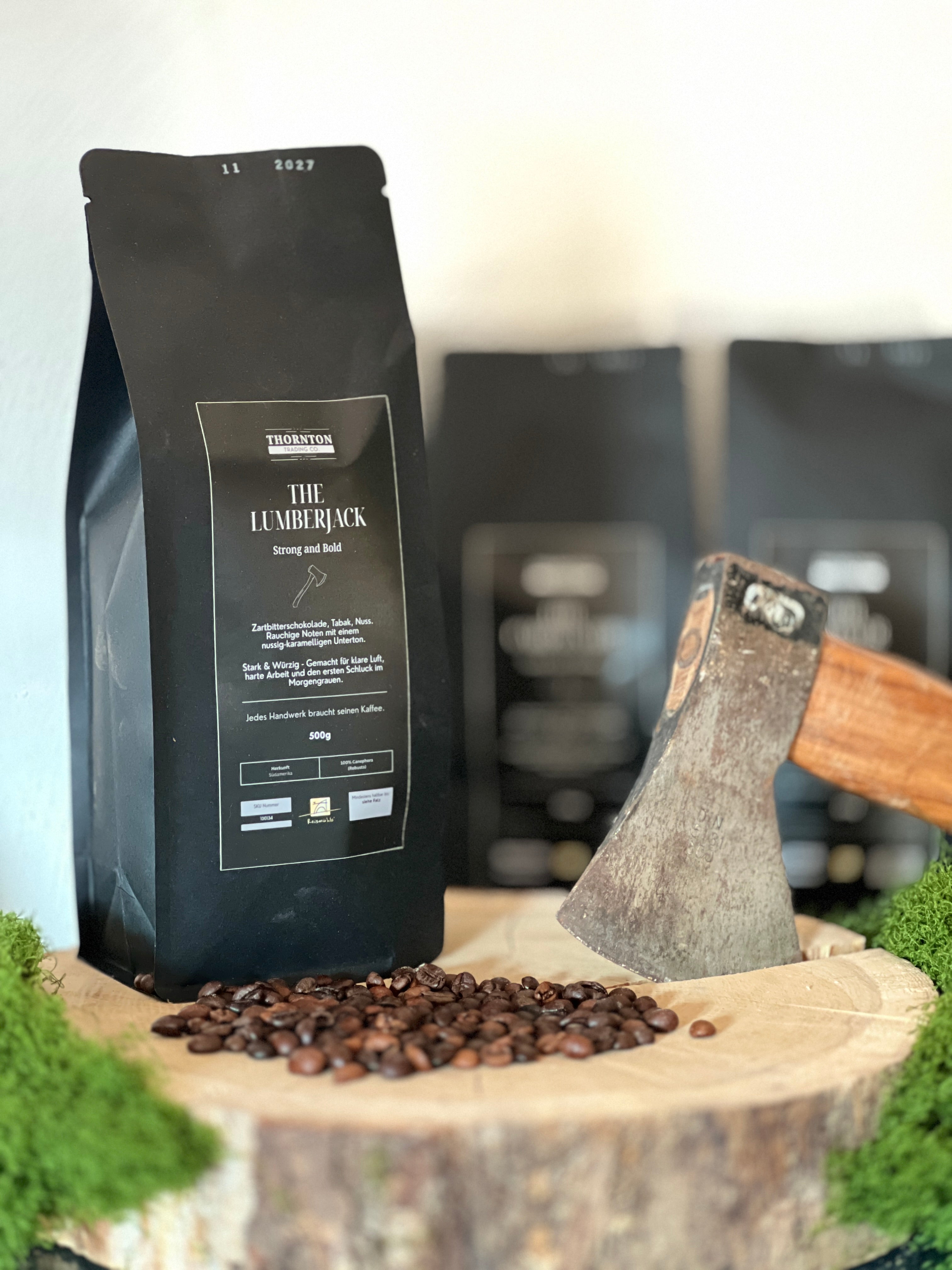 The Lumberjack Coffee | Bold & Smoky German Whole Bean Coffee | Dark Roast image 0