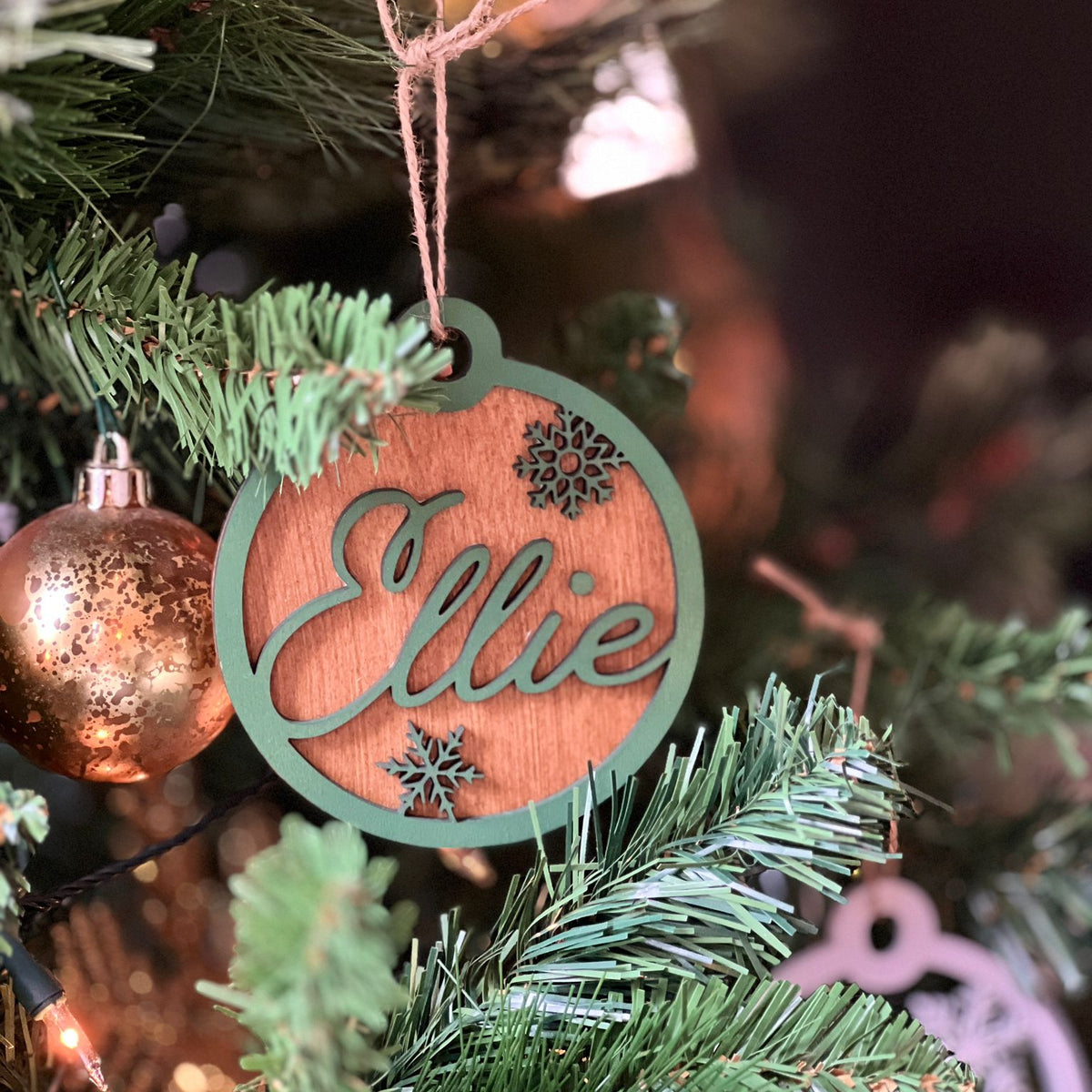 Personalized wooden tree decorations – Handmade Christmas ornaments, Individual image 2