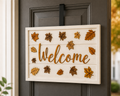 Autumn Welcome Sign, Wooden Fall Door Sign, Rustic Autumn Door Décor, Fall Leaves Front Door Decoration